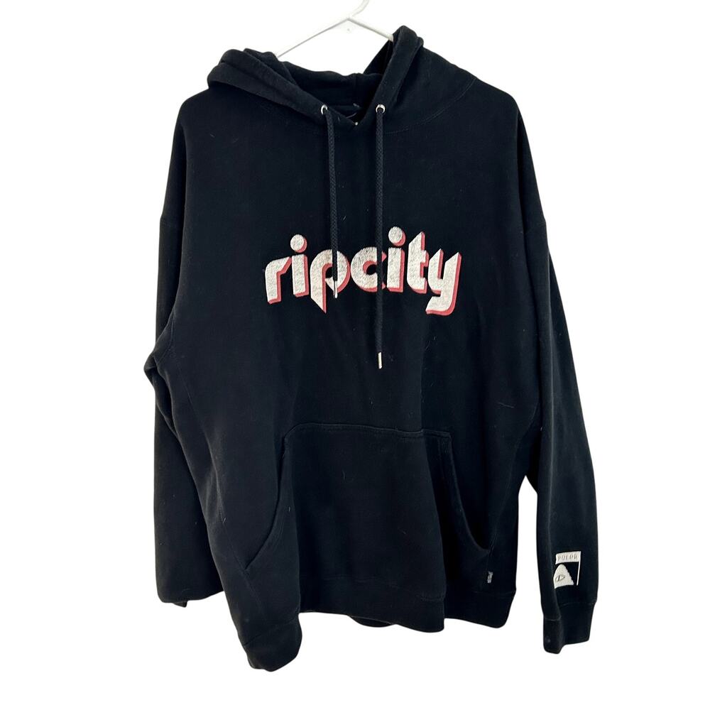 Poler x Rip City Portland Trail Blazers Hoodie Mens Size XL Black Logo Pinwheel